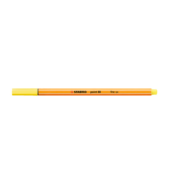 Micropunta/Felpa, Point 88, Punta Fina  0.4 mm, Amarillo Limón, Unidad